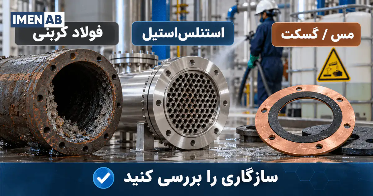 تأثیر جنس تجهیز بر انتخاب اسید رسوب‌زدا